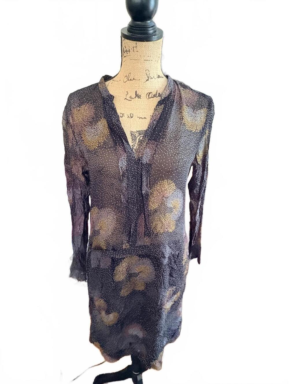 Hartford Alternative Classics 1979 Sheer Floral Print Dress
